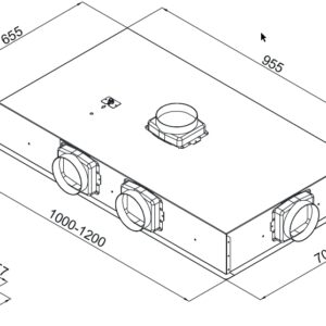 Silverline emhætte PE223-100HVID incl. extern motor (Demo/Nyt Produkt)