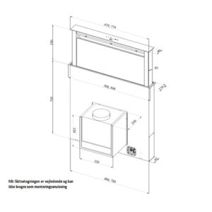 Silverline bordemhætte SM3410-60INT Apollo Sort (Demo/Nyt Produkt)