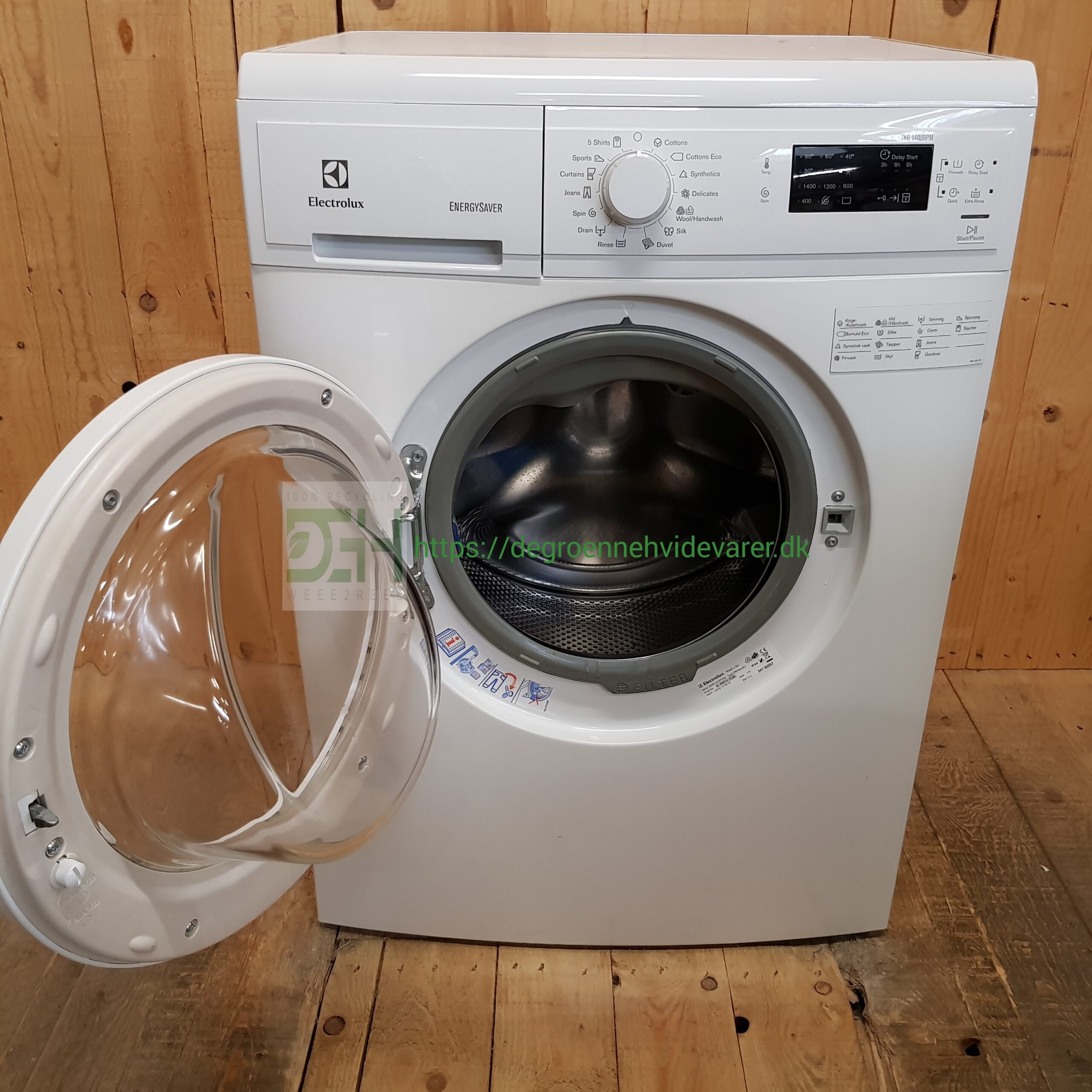 fortvivlelse musiker effekt Electrolux vaskemaskine EWP1472TDW *7kg *A++ *1400rpm *Lydniveau 60db -  baeredygtige maskinerDeGrønneHvidevarer ApS Gratis levering