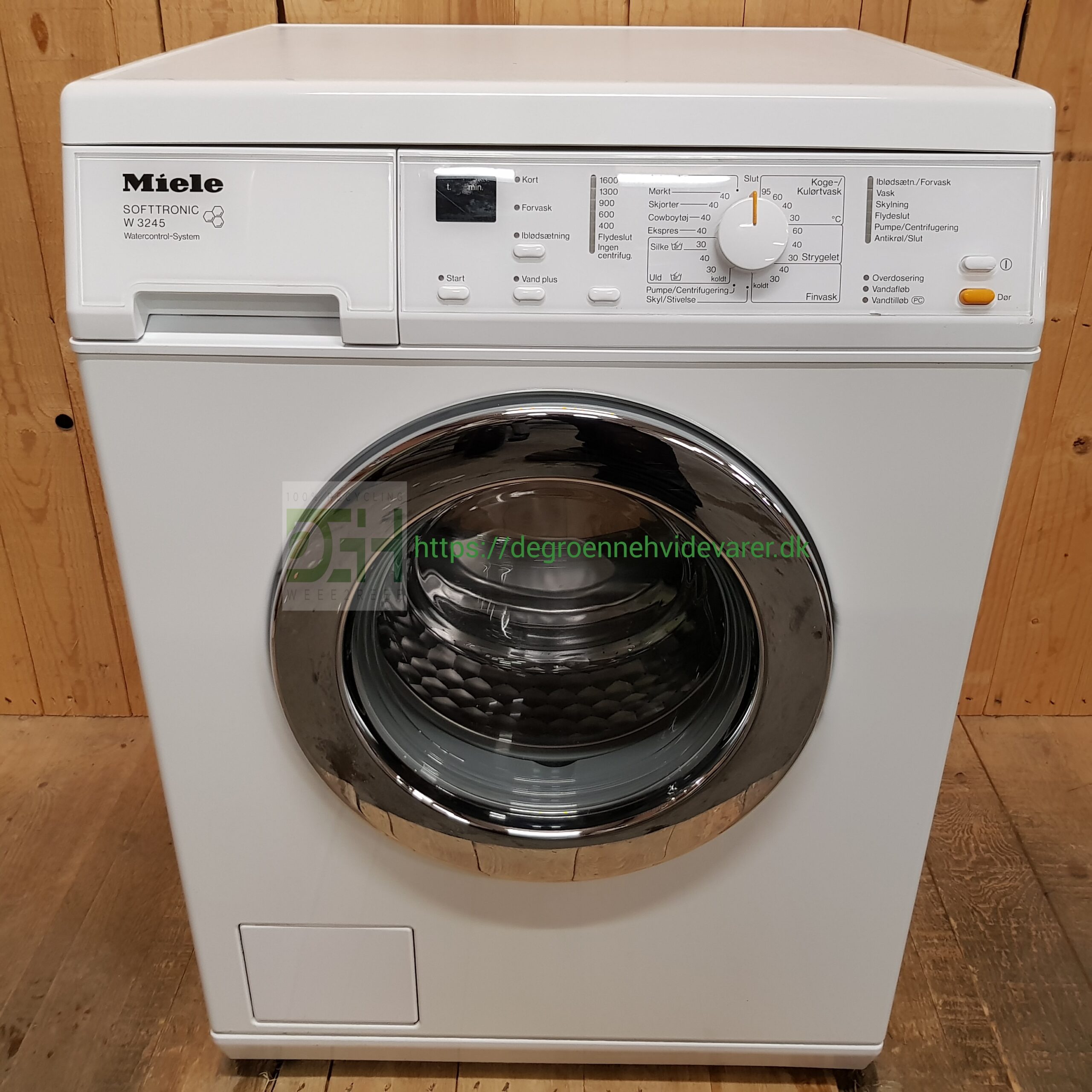 Hvor fint Smøre Sjov Miele vaskemaskine W3245 *6kg *A+ *1600 rpm *Lydniveau 49db - baeredygtige  maskinerDeGrønneHvidevarer ApS Gratis levering